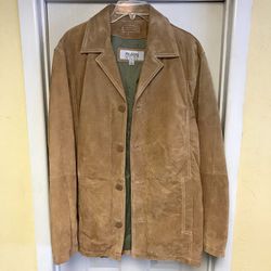 Like New! Men’s Large Wilson Beige Leather Coat