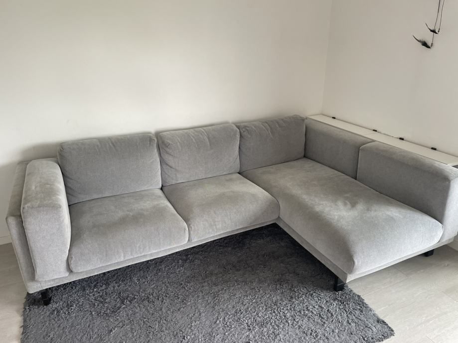 IKEA NOCKEBY Sofa With Chaise Longue Right Cover