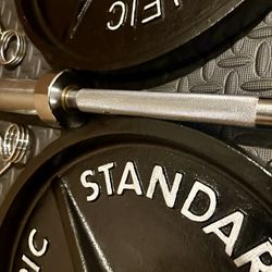 Full Set of Olympic Plates with Brand NEW 7 ft Steel Barbell with Cooper Bearings [ Plates from 45s to 2.5s] Brute: 287 #