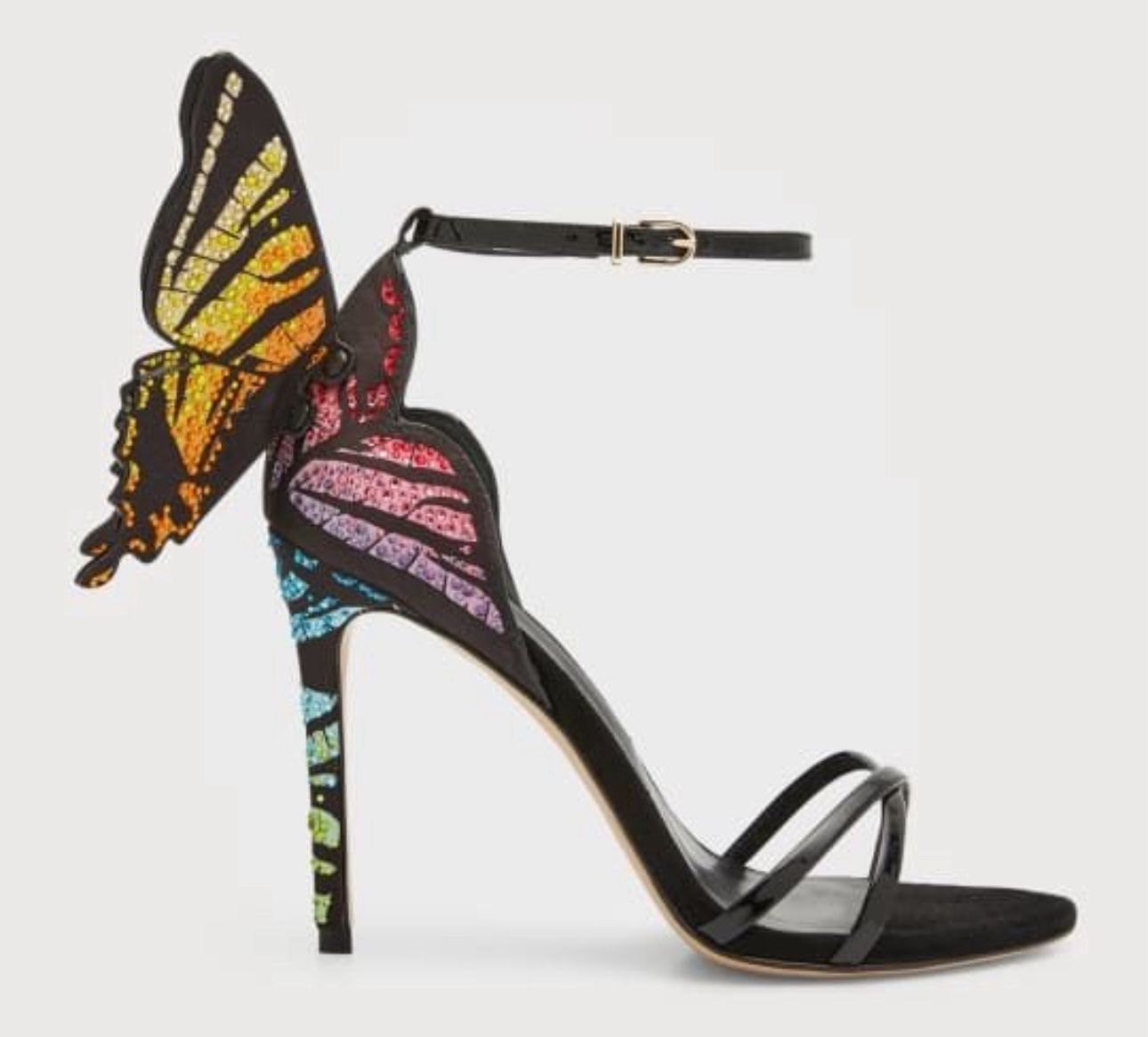 Sophia Webster Women Chiara Crystal Butterfly High Heel Sandals Size 7 New