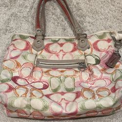 Coach Poppy Dream Signature Glam Tote