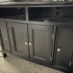 Modern Black Storage Cabinet / TV Console – Solid, Stylish & Spacious!