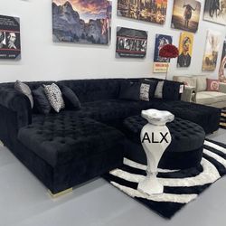 Brand New Double Chaise Sectional Velvet.