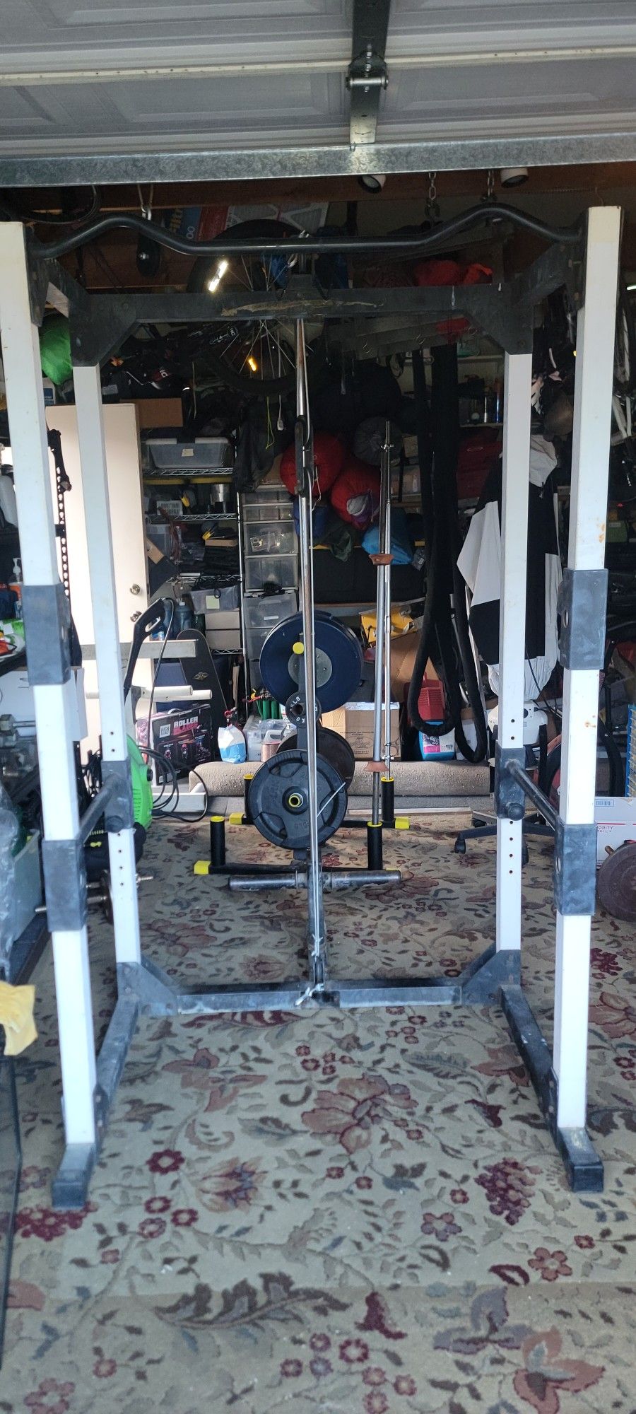 Heavy Duty Power Rack with Lat Pulldown & Low Row Attachment - Super Stable Home Gym Essential!..