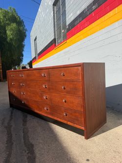 Mid-Century Modern Brown-Saltman 12-Drawer Walnut Lowboy Credenza (John Keal)