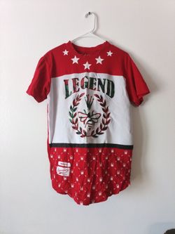 Legend Graphic Short Sleeve Tee in Red & White Men's Sz. L