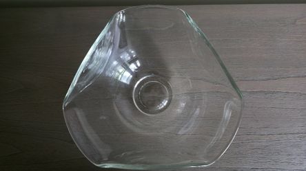 1950's Vintage Mid-Century Asymmetrical Wavy Glass Bowl