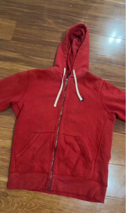 Red polo hoodie men small