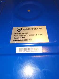 Rockville Subwoofer 10” Thumbnail