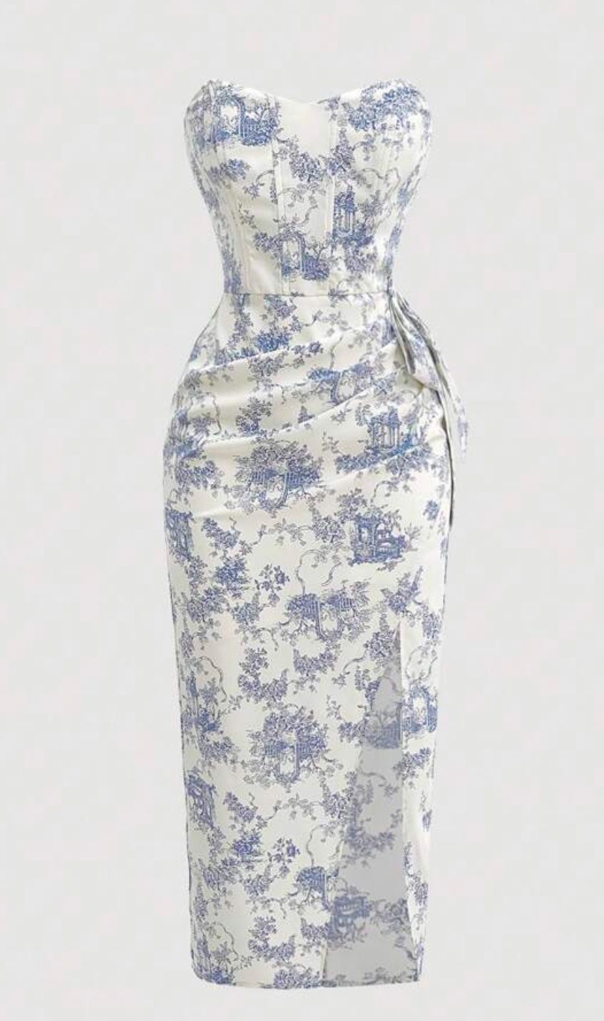 Mermaid Open Shouder Dress White Split