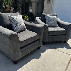 Brand New. (Set of 2) Lane Furniture Sofa Chair. Pewter color. $449