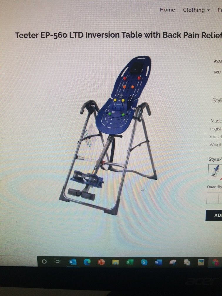 Teeter EP-560 Inversion Table With Back Pain Relief Kit