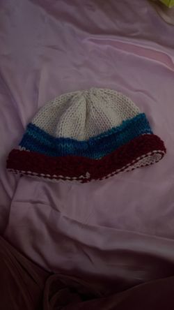 hand cozy knitted cozy beanie with unique color