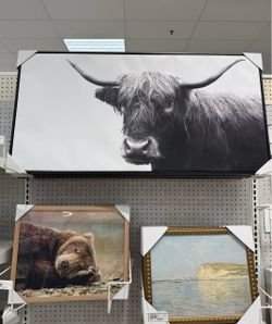 Target canvas framed hyland cow