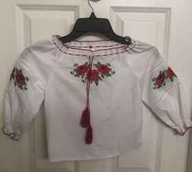 Ukrainian Embroidered  Girls Shirt 