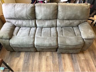 Faux leather sofa