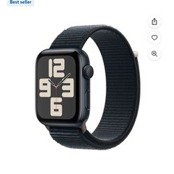 Apple Watch SE (2nd Gen) GPS 44mm Midnight Aluminum Case with Midnight Sport Loop. Fitness & Sleep T