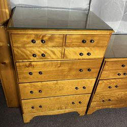 Antique Solid Red Oak Chest & Dresser Set – Baumritter/Vermont 🪞 $[1200.00]– Excellent Conditio