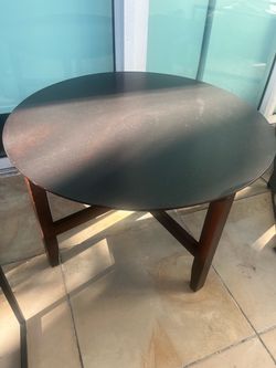 Dark wood coffee table