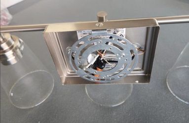 Bathroom vanity light new nickel and glass