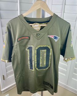 Nike NFL New England Patriots Mac Jones #10 Salute to Service Jersey - Available in Youth Size Medium (10-12) & Large (14-16) - New w/Tags