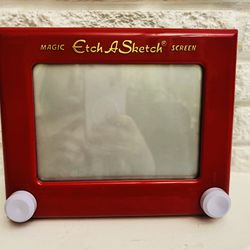 Vintage Etch A Sketch 505 Ohio Art Classic Magic Screen Drawing Pad White Knobs