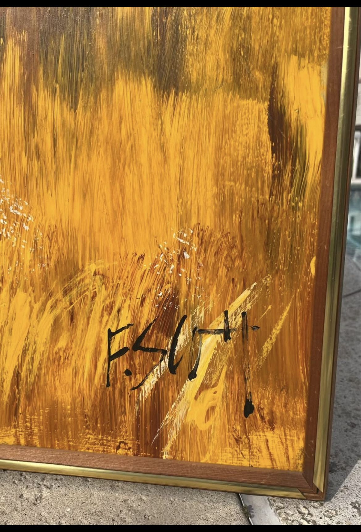 Signed Vintage Mid Century Oil Painting
