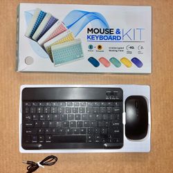 Black Bluetooth Mouse and Keyboard