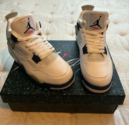 New Air Jordan Retro 4 Cement White Size 9