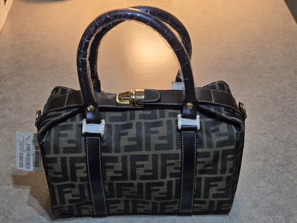 Fendi Zucca Canvas Mini Crossbody Handbag