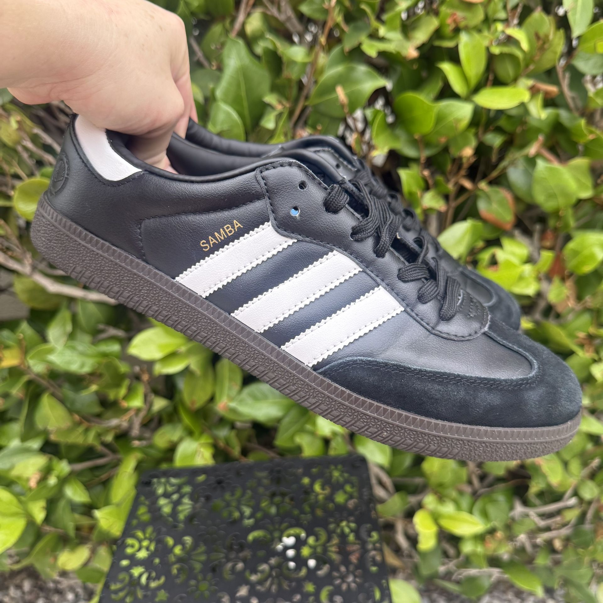 Adidas Black & White Mens Samba Shoes Size 9.5