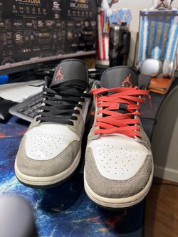 Air Jordan 1 Low Grey White Sneakers usados