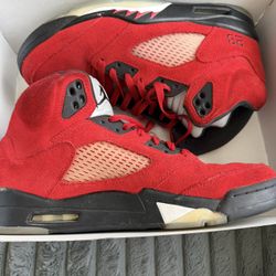 Red Jordan Retro 5’s