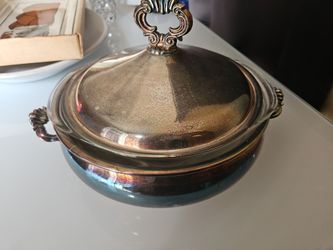 Silver-Plated Covered Serving Dish with Handles