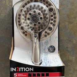 Delta Faucet 5-Spray Touch-Clean Inition 2-in-1 Dual Hand Held Shower Head with Hose, Chrome 58569-PK (1,158) ADDITIONAL INFORMATION NUMBER OF SPRAY S