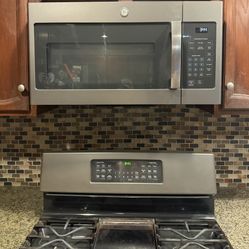 GE Stove And Microwave 