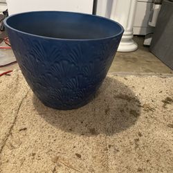 Aqua Blue Flower Pot 