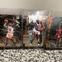 Michael Jordan - Upper Deck Gatorade 6 x Jumbo Card Set #MJ1-MJ6 - Bulls