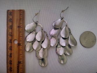 Silver statement chandelier earrings