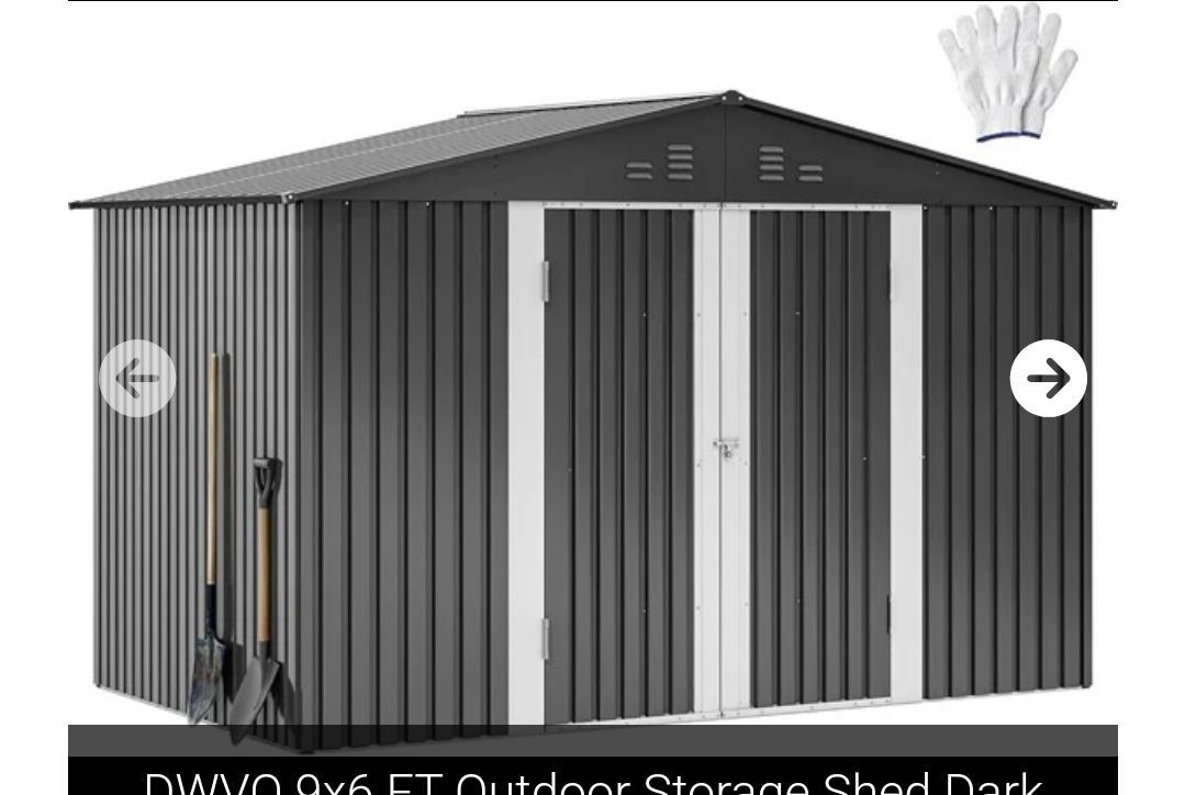 Metal Tool Shelter Garden Storage Unit