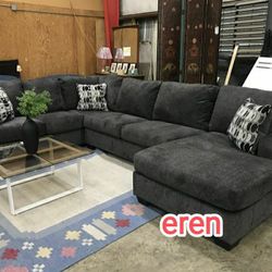 Ballinasloe Smoke/Platinum LAF/RAF Sectional🦋Ottoman/Recliner Available🦋