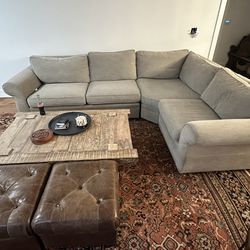 Couch Pearce Roll Arm Upholstered Left 3-Piece Wedge Sectional