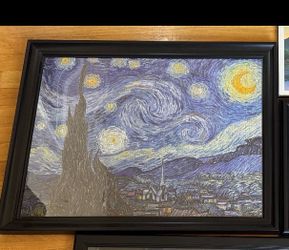 Framed Starry Night Puzzle Wall Art