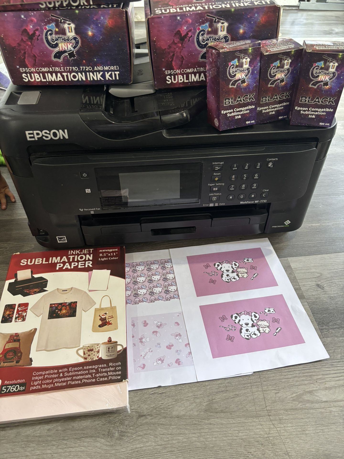 Epson 7710 Sublimation Printer With Extras