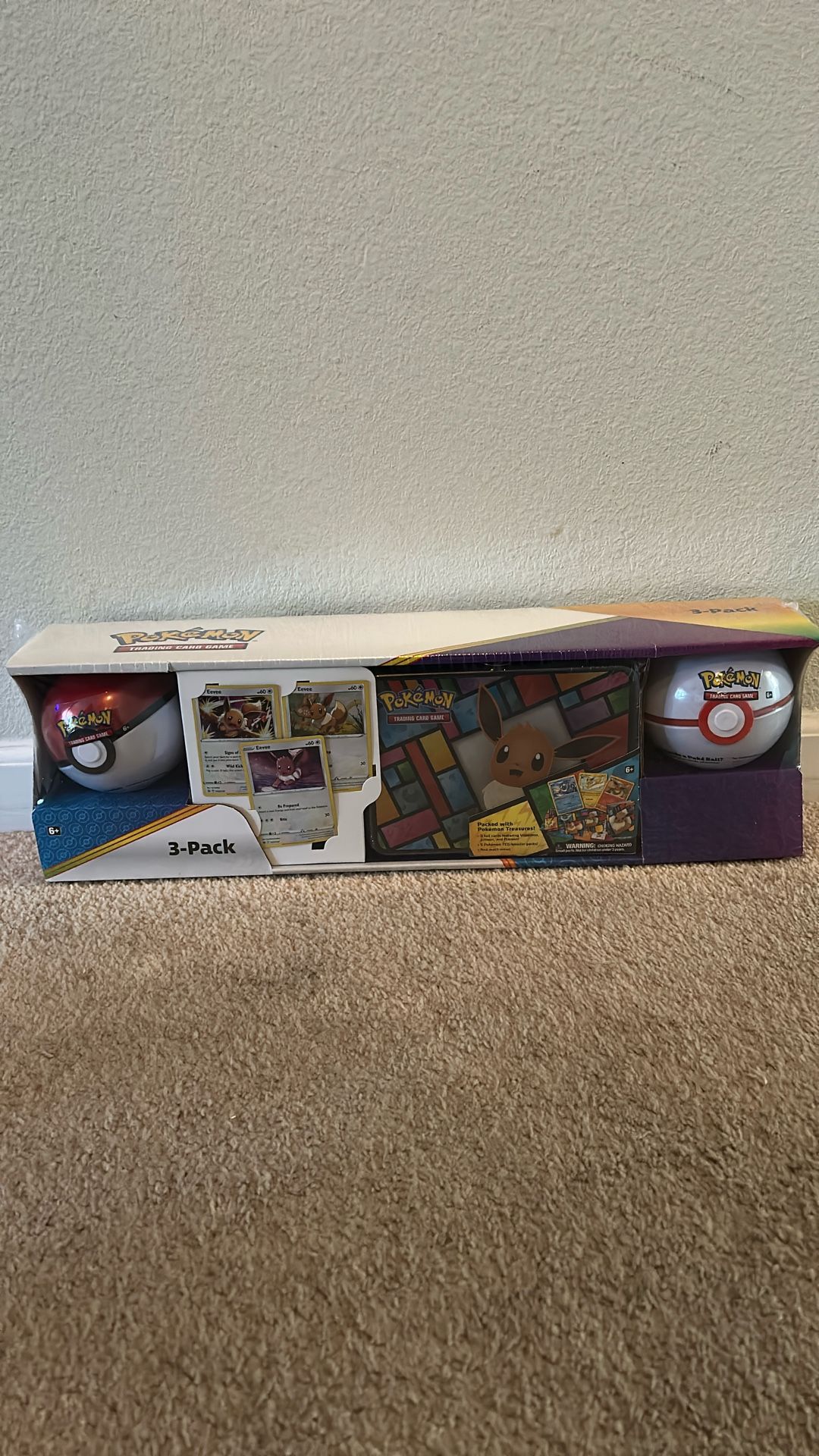 Costco Pokemon Collector Treasure Chest 3-Pack: 2 Poke Balls, Tin, Booster Packs