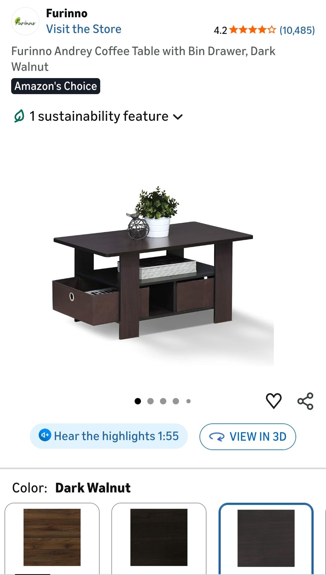 New coffee table