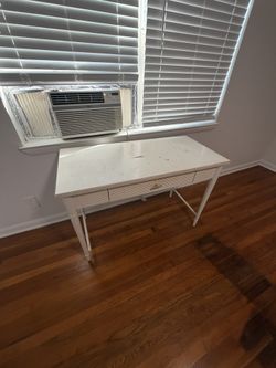 PRICE DROP White Writing Desk w/ Drawer & Gold Handle - Target - $55 OBO - Great Flip Piece!