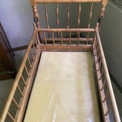 Victorian 1890 Antique Swinging Rocking Baby Cradle