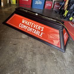 SOUTHERN COMFORT WHISKEY POOL TABLE LIGHT