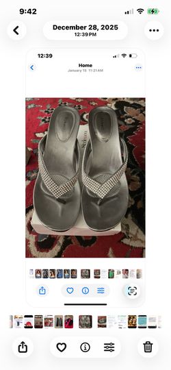 Rinestone wedge sandal New spent $200 asking $80size 10